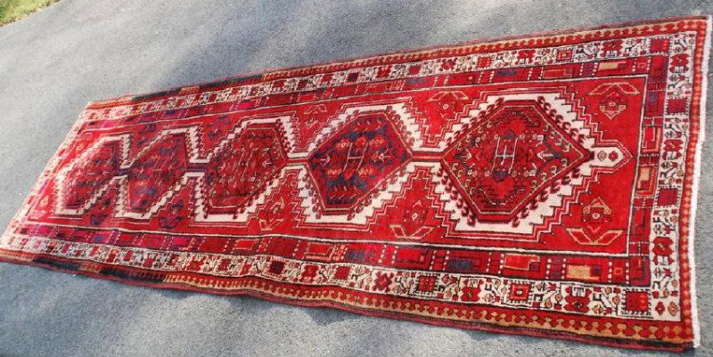 Vintage Kazak Carpet 10.9x3.6 (1 of 4)