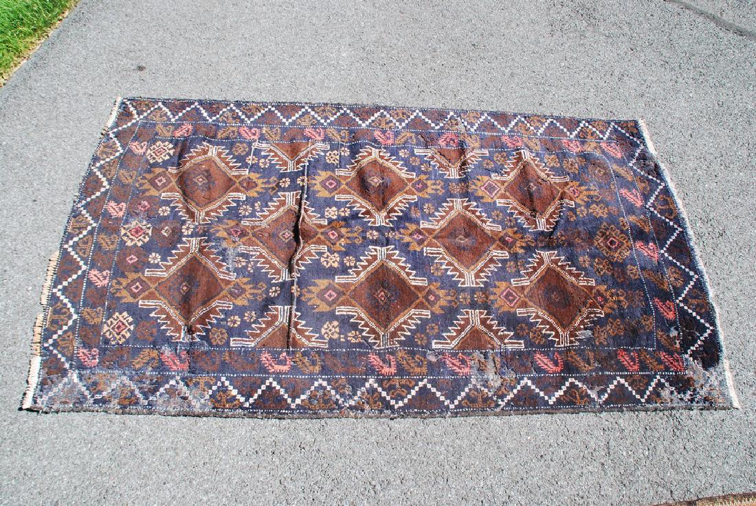 Antique Afghan Nomad Carpet 6x5: Antique Afghan Nomad Carpet Hand knotted, hand dyed Origin: Afghanistan Size (Feet/Inches): 6'x5' Year: 1940 Material: wool Please note that the starting bid is equal to the reserve price. Shipping: D