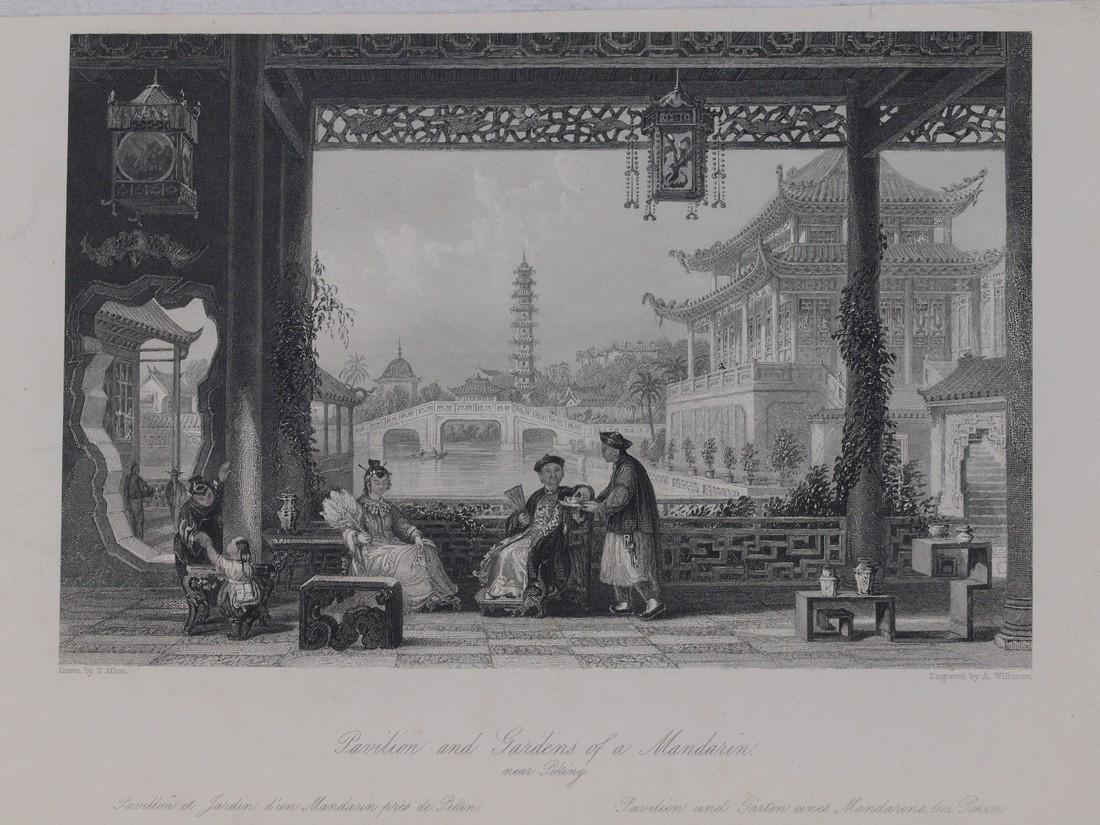 Landscape China, pavilion and gardens of a Mandarin, (1 of 2)