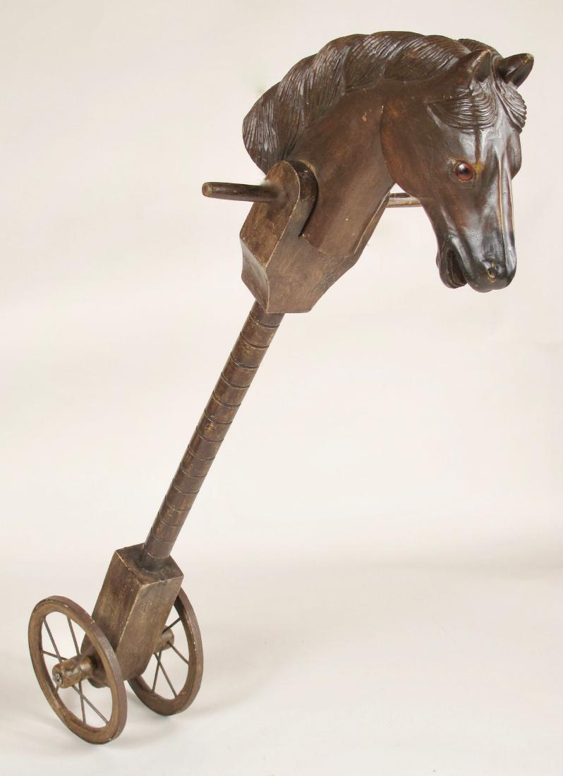 Very interesting original wooden carved hobby horse (1 of 5)