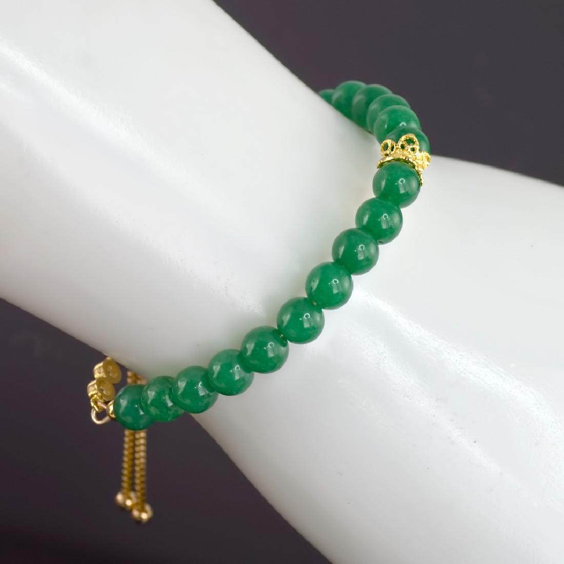 Adjustable Imperial Green Jade Bracelet (1 of 7)