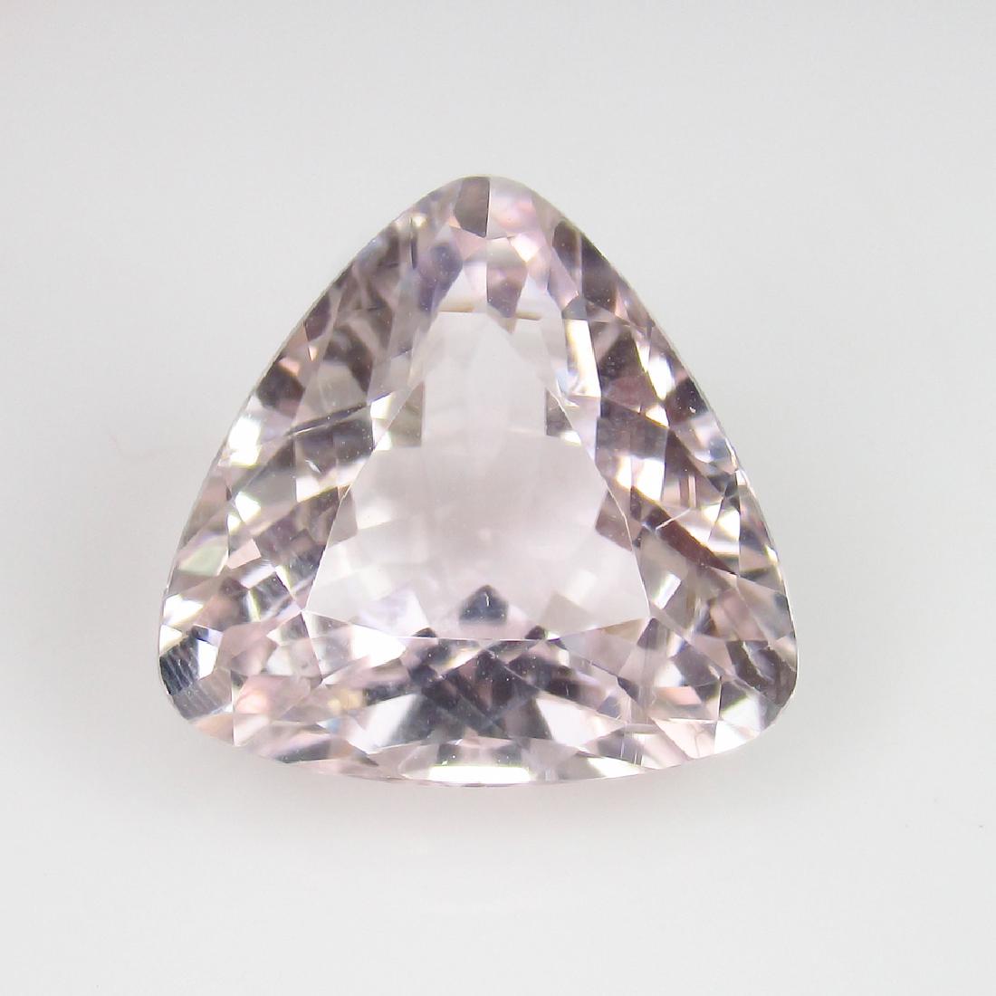 8.42 Ct Genuine Loose Mild Pink Kunzite Trillion cut (1 of 3)