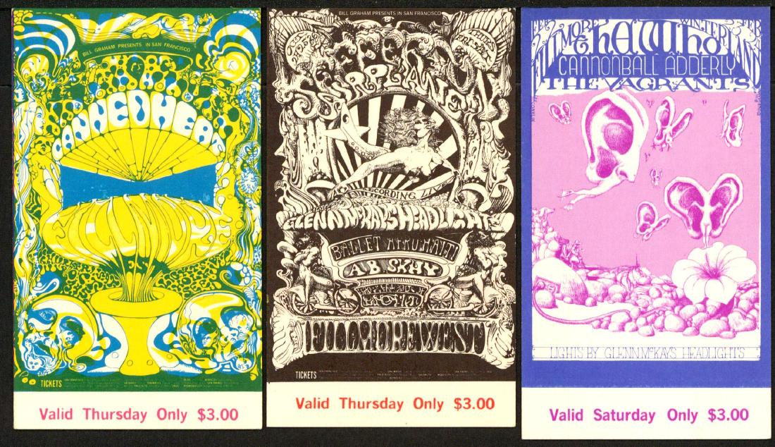 Three Different Fillmore Tickets by Lee Conklin (1 of 1)