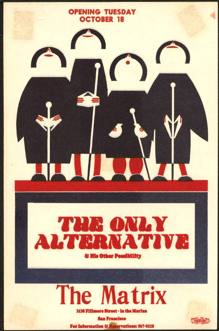 Scarce 1966 Matrix Handbill (1 of 1)