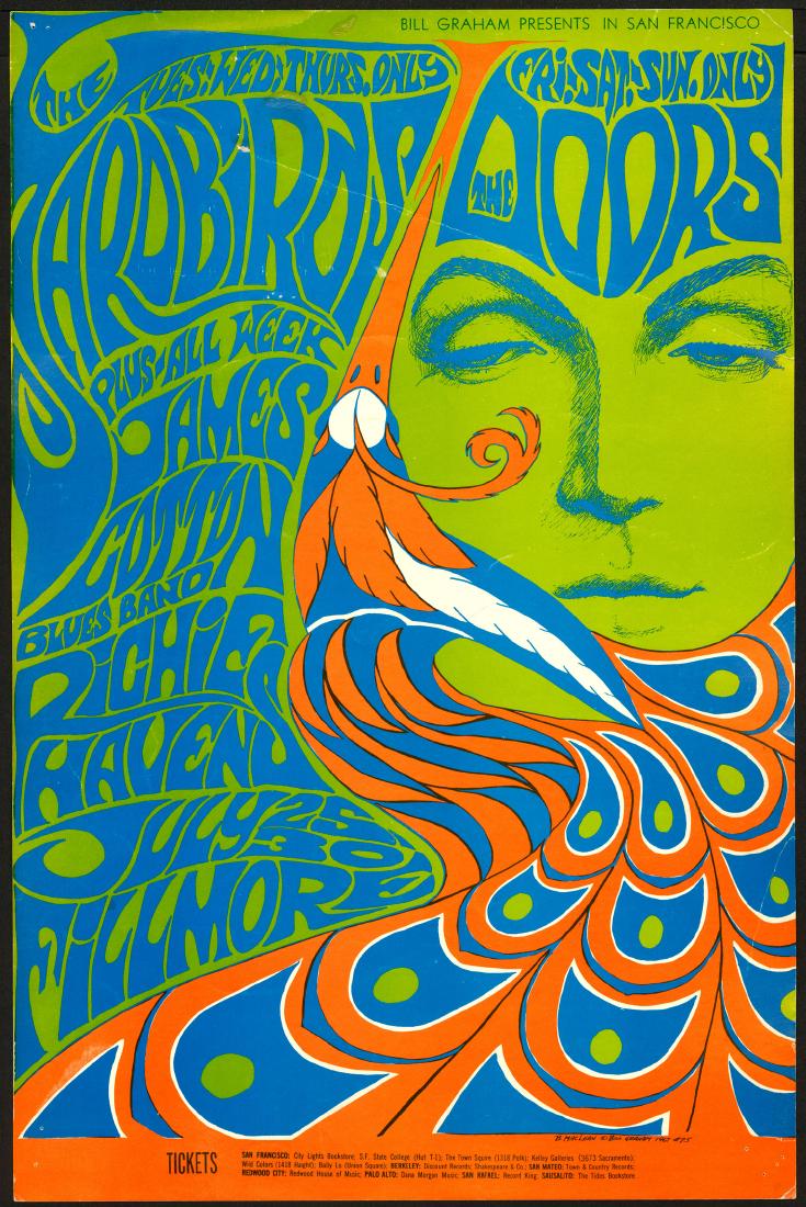 Gorgeous Third Print BG-75 Doors & Yardbirds Poster (1 of 1)