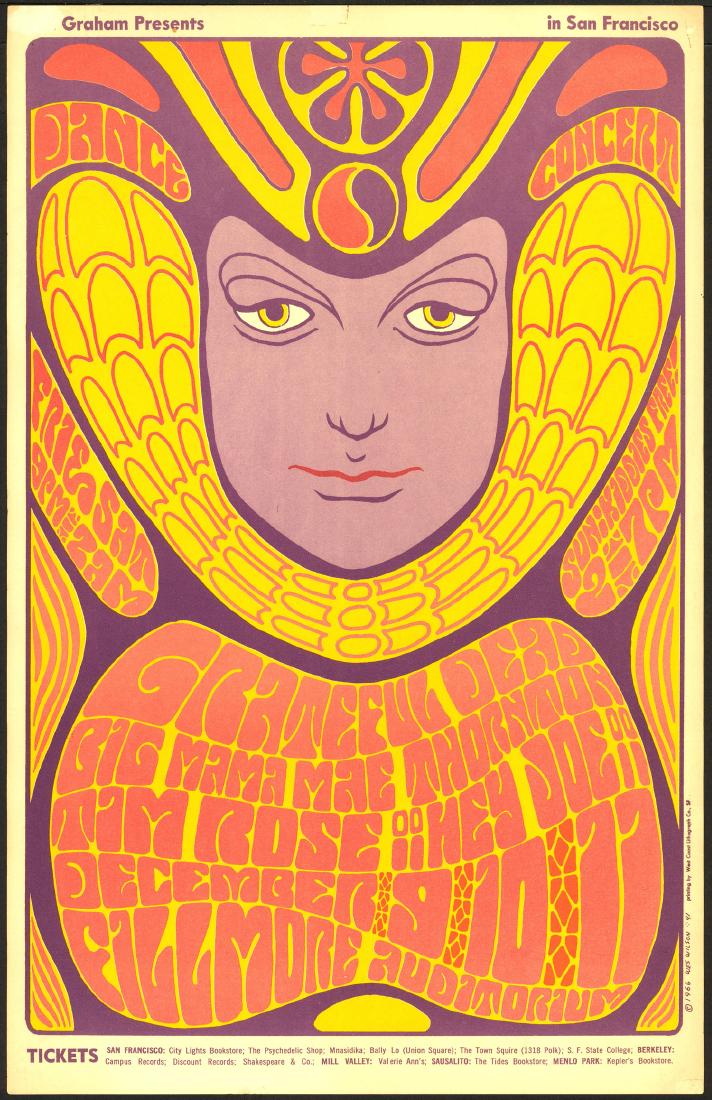 Very Scarce Original BG-41 Grateful Dead Poster (1 of 1)