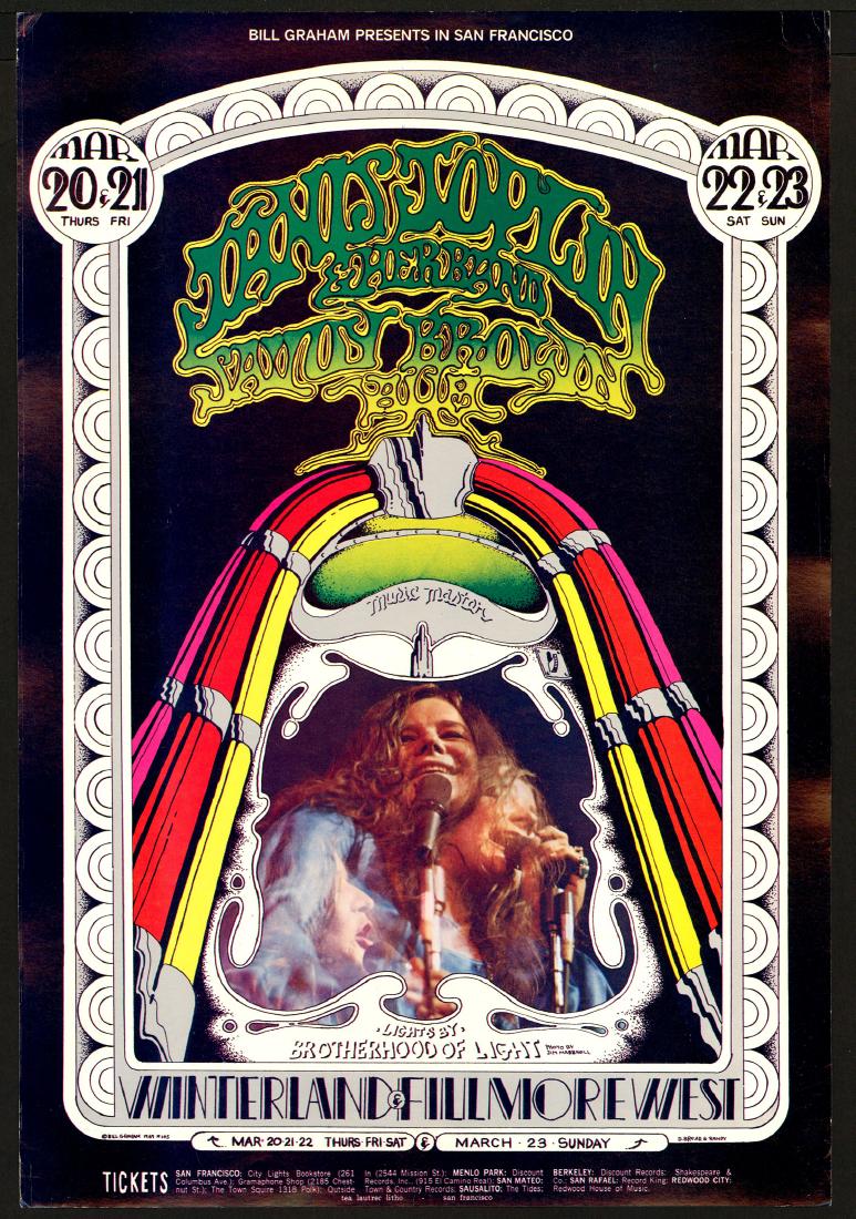 Popular Second Print BG-165 Janis Joplin Poster (1 of 1)