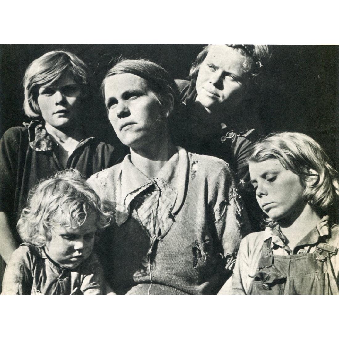 MARGARET BOURKE-WHITE - Dahlonega, GA: Artist: MARGARET BOURKE-WHITE Print Title: Mother and Children, Dahlonega Georgia Medium: Sheet-fed Gravure Printing Date: 1930's Printed in the USA Image Size approx: 8 x 5.75 inches Margaret Bourke-