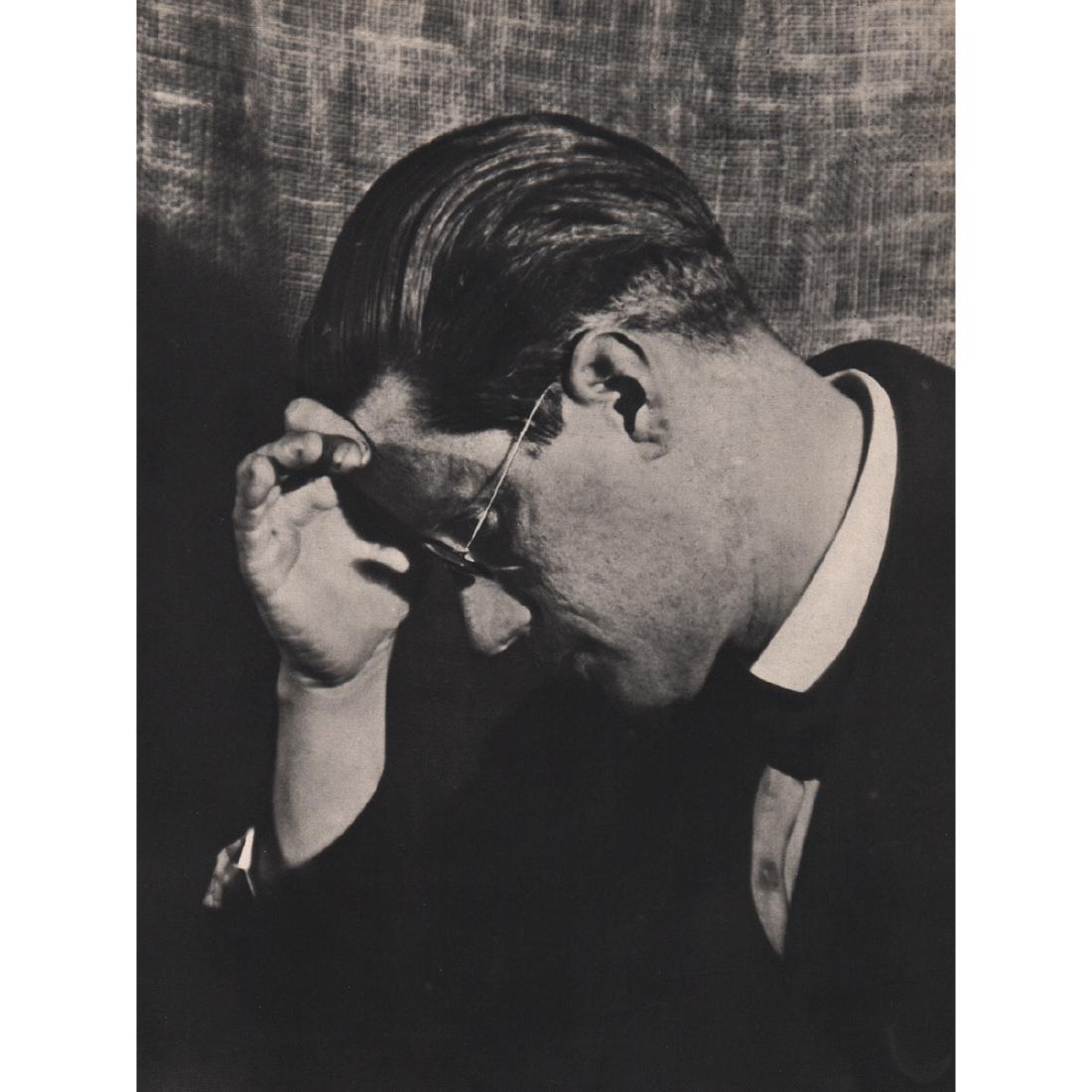 MAN RAY - James Joyce: Artist: MAN RAY Print Title: James Joyce Medium: Sheet-fed Gravure Printing Date: 1930's Printed in France Image size approx. 8.5 x 11 inches Man Ray, original name Emmanuel Radnitzky, was born on Aug