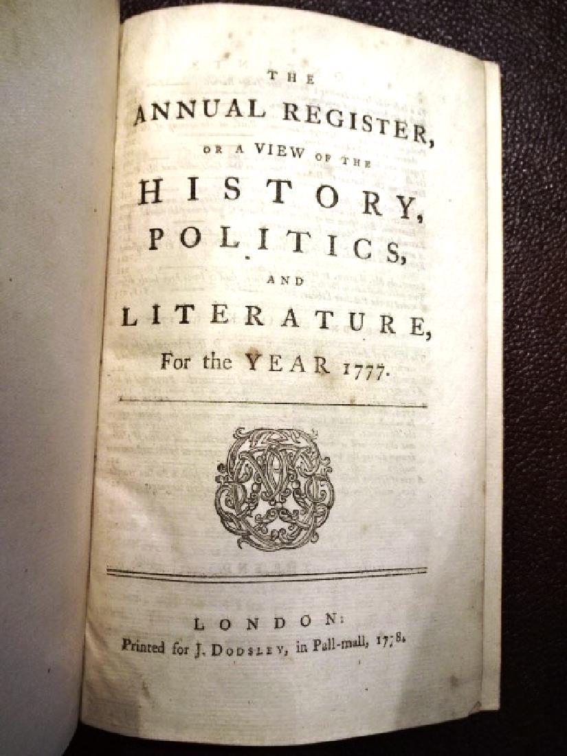 1777 Annual Register 1st ED Revolutionary War (1 of 6)