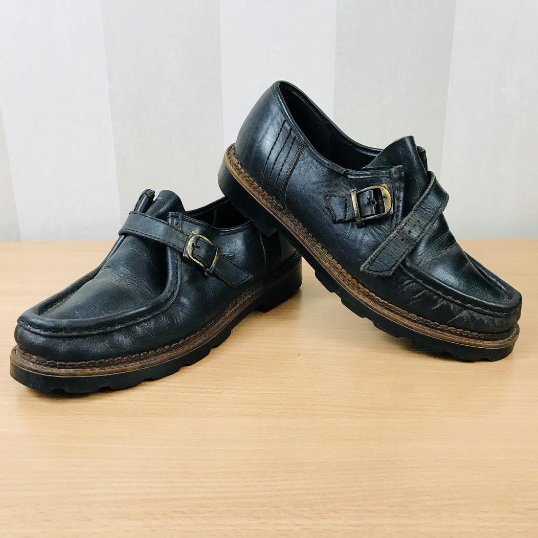 Vintage 1950s Men's Leather Shoes Size EUR 43 US 9.5 (1 of 9)