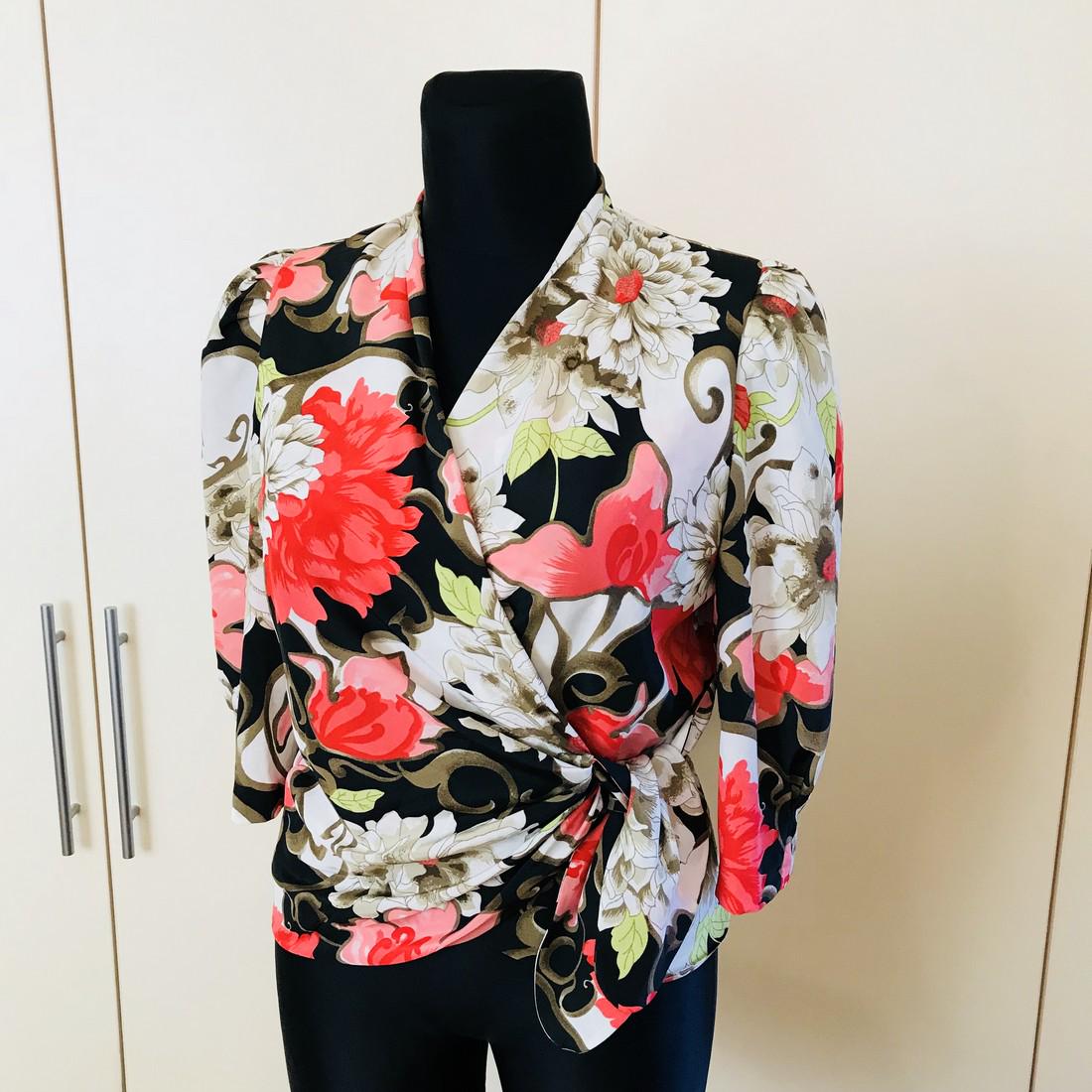 Vintage Women's Floral Designer Blouse Shirt Top Size (1 of 6)
