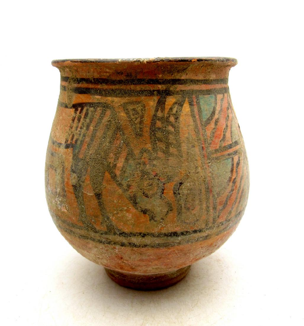 Ancient Indus Valley Terracotta Jar with Griffin & Stag (1 of 4)