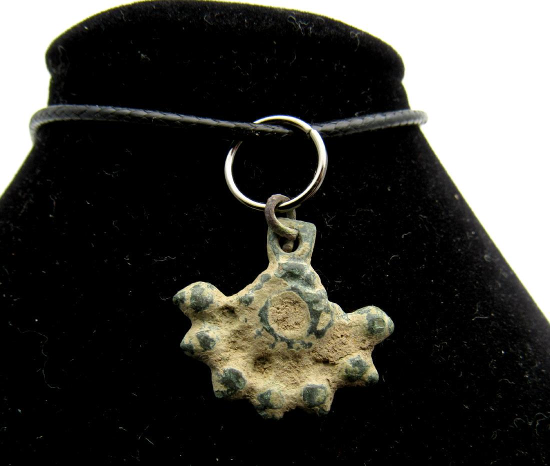 Roman Bronze Floral Ladies Pendant (1 of 2)