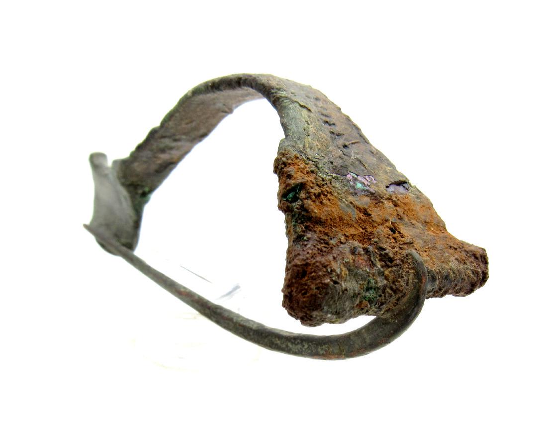 Ancient Roman Bronze "Wolf" Bow Brooch (1 of 4)
