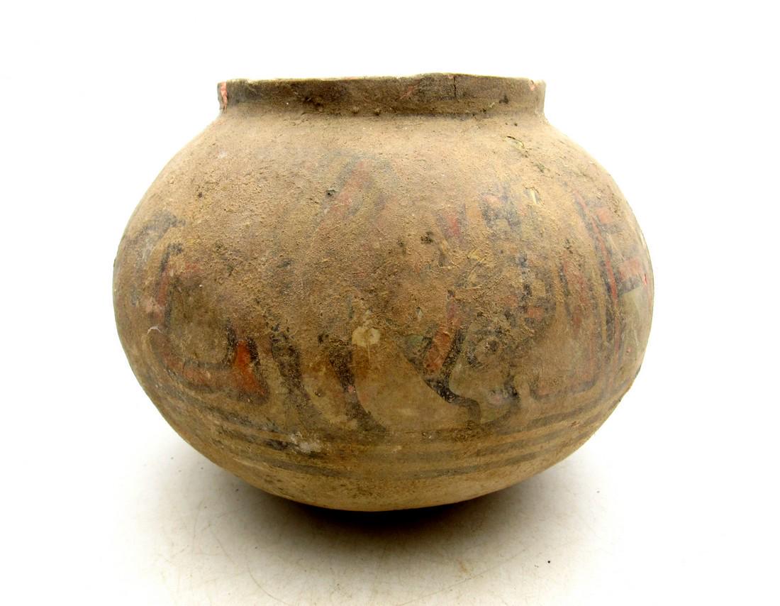 Ancient Indus Valley Terracotta Jar with Stag & Bull (1 of 4)
