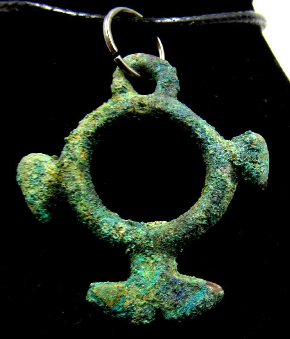 Medieval Viking Amulet with Eagle Heads (1 of 2)