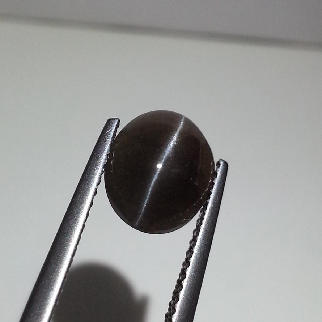 Sillimanite Cat's Eye - 2.49 ct: Item: Sillimanite Cat's Eye - 2.49 ct Loose gemstone Color/Clarity: Opaque Carat Weight: 2.49 Size (mm): 9.40 x 8.10 x 4.40 Oval - Africa No Reserve: This lot starts at $1 and has no reserve as a cour