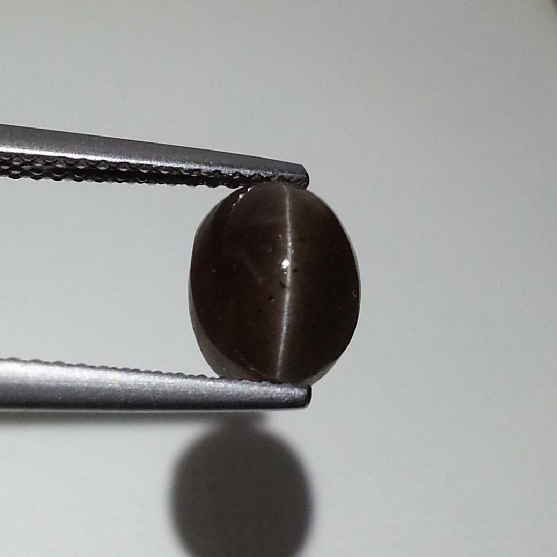 Sillimanite Cat's Eye - 2.87 ct: Item: Sillimanite Cat's Eye - 2.87 ct Loose gemstone Color/Clarity: Opaque Carat Weight: 2.87 Size (mm): 8.75 x 7.15 x 5.85 Oval - Africa No Reserve: This lot starts at $1 and has no reserve as a cour