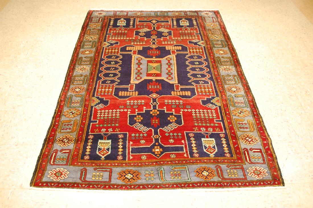 Antique Detailed Design Persian Sanneh Rug 4.6x7.6 (1 of 10)