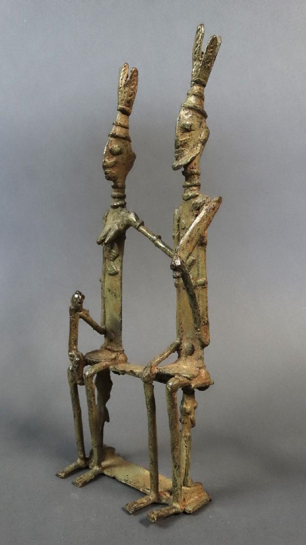 Couple Bronze Ancestors With Child Dogon (1 of 10)