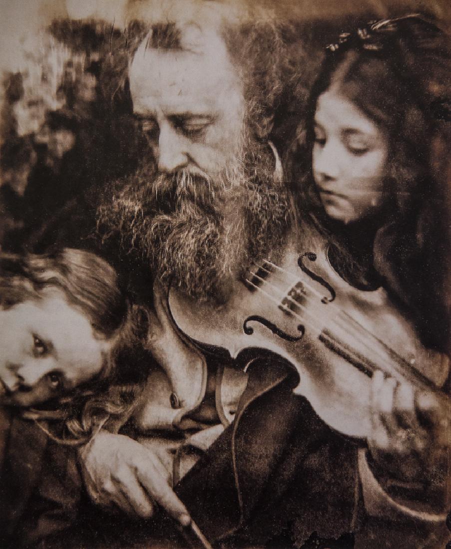 JULIA MARGARET CAMERON - The Whisper of the Muse 1865: Artist: Cameron, Julia Margaret Title: The Whisper of the Muse, 1865 Medium: Photo Litho, Four Color, 1999, Singapore Dimensions: 7.25x8.5" Heat Wax Mounted on 11x14" Conservation Board Julia Margaret
