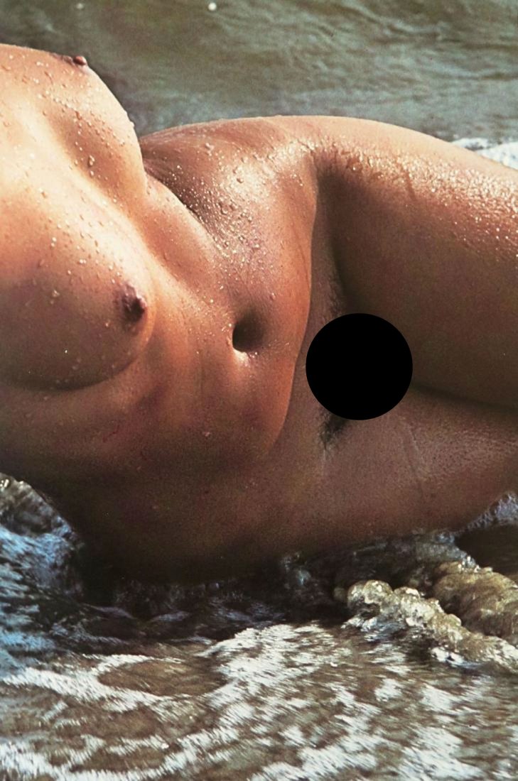 LUCIEN CLERGUE - Nude at sea: Artist: Lucien Clergue Title: Nude at sea Date Printed: 1979 Medium: Colour Photo-lithograph Printer Location: Printed in Marseille Size: 20 x 30 cm - 8.5 x 13 Inches Mount 30 x 40 cm - 11.5 x 15.5 in