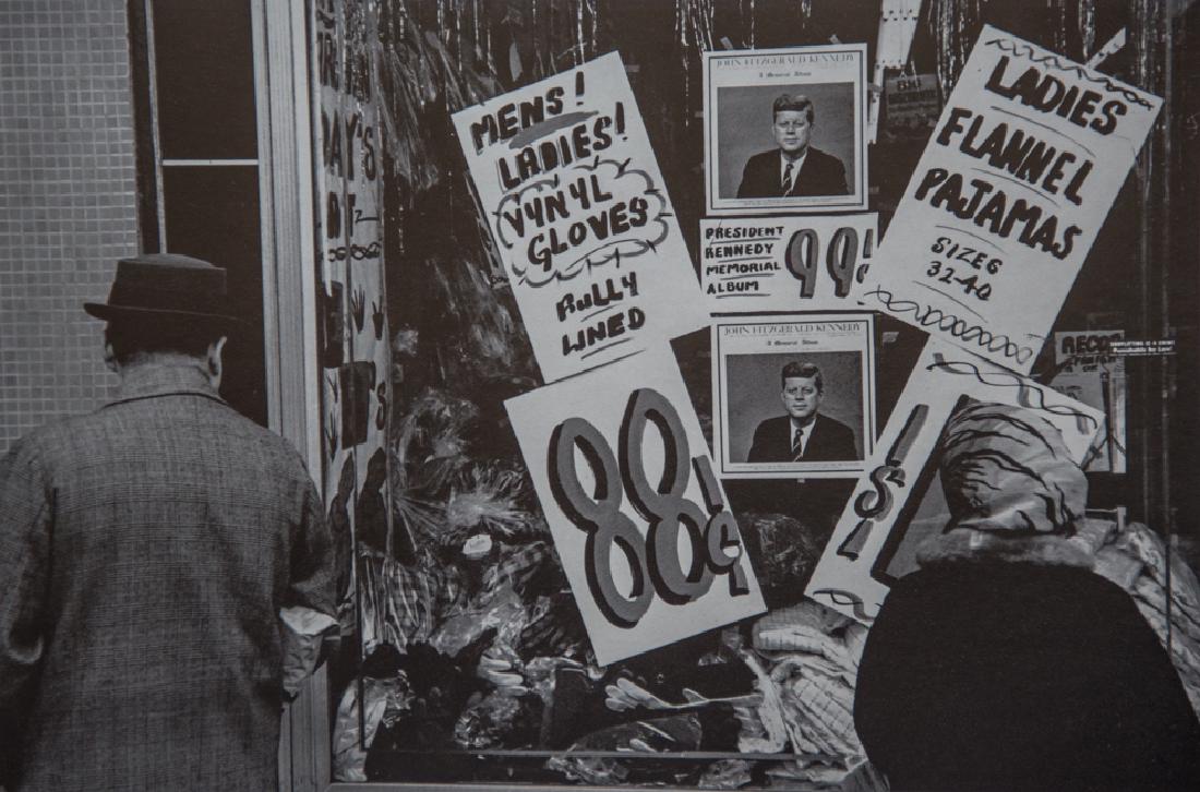 LEE FRIEDLANDER - Kennedy Memorial, 1964: Artist: Friedlander, Lee Title: Kennedy Memorial, 1964 Medium: Photo Litho, 1967, USA Dimensions: 8.65x5.65" Heat Wax Mounted on 11x14" Conservation Board Lee Friedlander (1934) is an American photogr