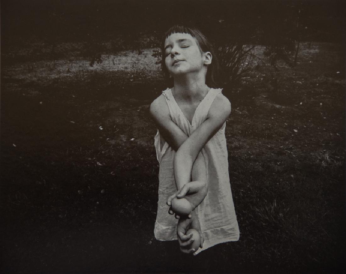 EMMET GOWIN - Nancy, Danville, Virginia, 1969: Artist: Gowin, Emmet Title: Nancy, Danville, Virginia, 1969 Medium: Duotone Photo Litho, 1970, England Dimensions: 9.25x7.4" Heat Wax Mounted on 11x14" Conservation Board Emmet Gowin (1941) is an Amer