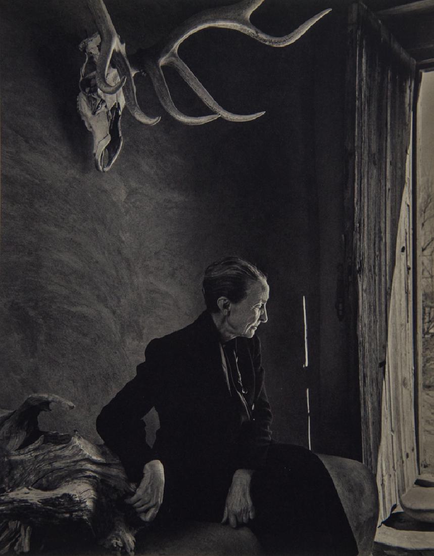 YOUSUF KARSH - Georgia O'Keeffe: Artist: Karsh, Yousuf Title: Georgia O'Keeffe Medium: Sheet Fed Gravure, 1976 Switzerland Dimensions: 9.35x12" Unmounted Yousuf Karsh (1908-2002) was an Armenian-Canadian portrait photographer, consid