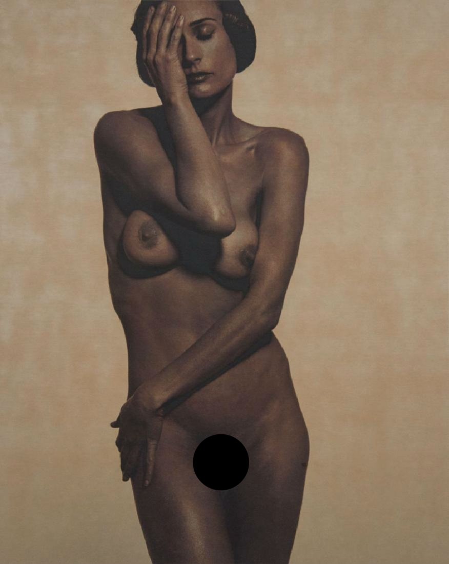 KARL LAGERFELD - Demi Moore: Artist: Lagerfeld, Karl Title: Demi Moore Medium: 1997 Large Satin Finish Umber Photo Litho Dimensions: 10.75x13.25" on 11.45 x14" sheet Unmounted Karl Otto Lagerfeld is a German creative director, ar