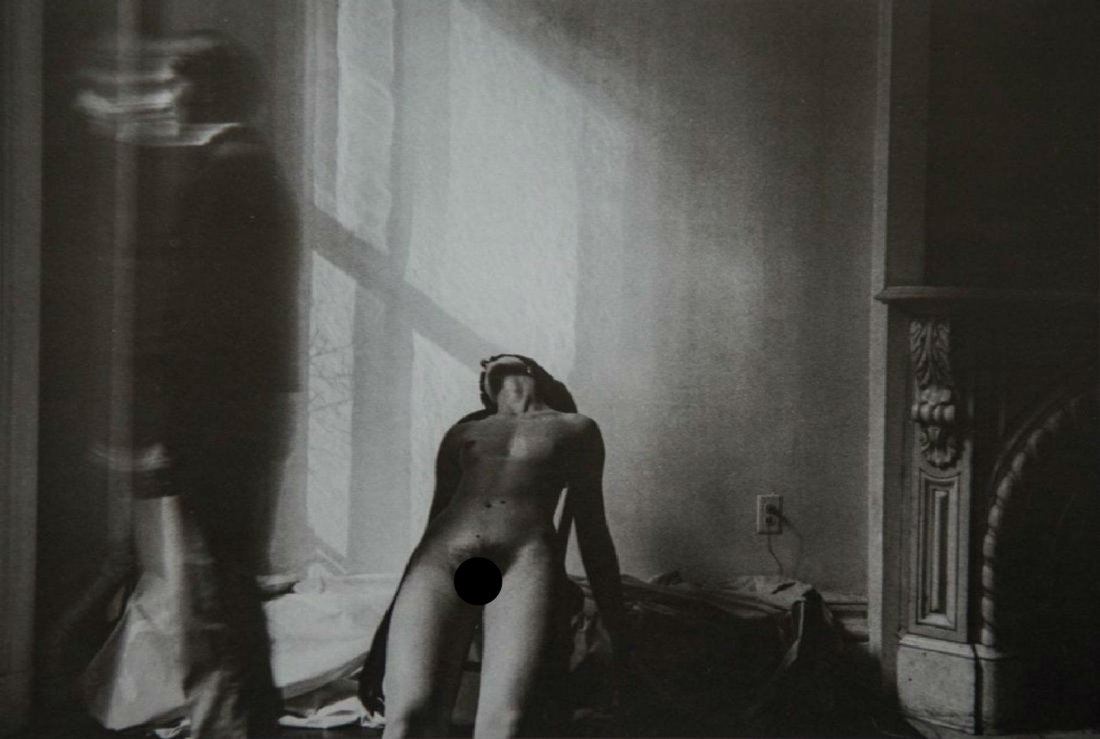 DUANE MICHALS - Untitled (nude): Artist: Michals, Duane Title: Untitled (nude) Medium: Photo Litho, 1978, USA Dimensions: 8.75x5.8" Heat Wax Mounted on 11x14" Conservation Board Duane Michals (1932) is an American photographer. His w