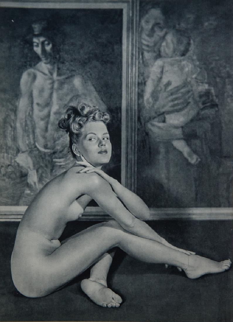 ANDRE DE DIENES - Nude: Artist: Andre De Dienes Title: Nude Medium: Sheet Fed Gravure, 1950's France Dimensions: 9x11.5" Heat Wax Mounted on 14x18" Conservation board Please note that this lot has a confidential reserve. Whe