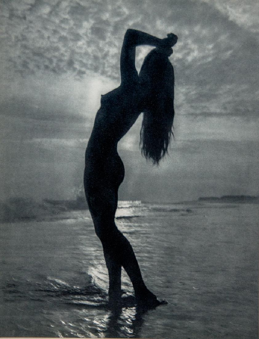 ANDRE DE DIENES - Nude Silhouette: Artist: Andre De Dienes Title: Nude Silhouette Medium: Sheet Fed Gravure, 1950's France Heat Wax Mounted on 14x18" Conservation board Please note that this lot has a confidential reserve. When you lea