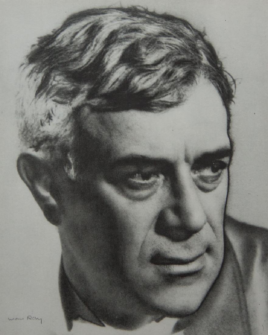 MAN RAY - George Braque: Artist: Ray, Man Title: George Braque Medium: Sheet Fed Gravure, 1960, Great Britain Heat Wax Mounted on 12x16" Conservation board Please note that this lot has a confidential reserve. When you leave