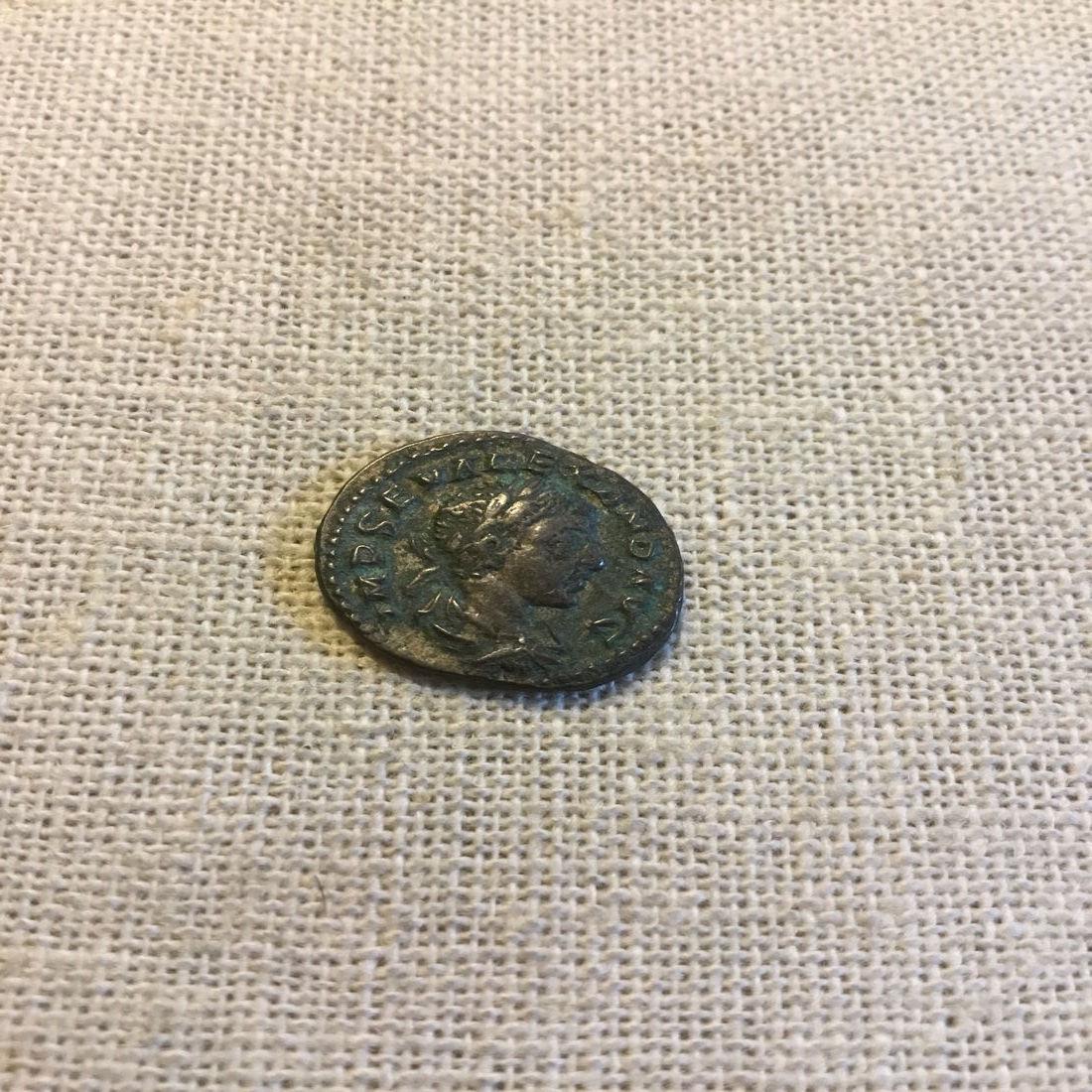 Roman Empire denarius. Severus Alexander 222 C.E. (1 of 4)