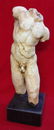 Male Naked Torso in Greek Marble Thassos and Base in
