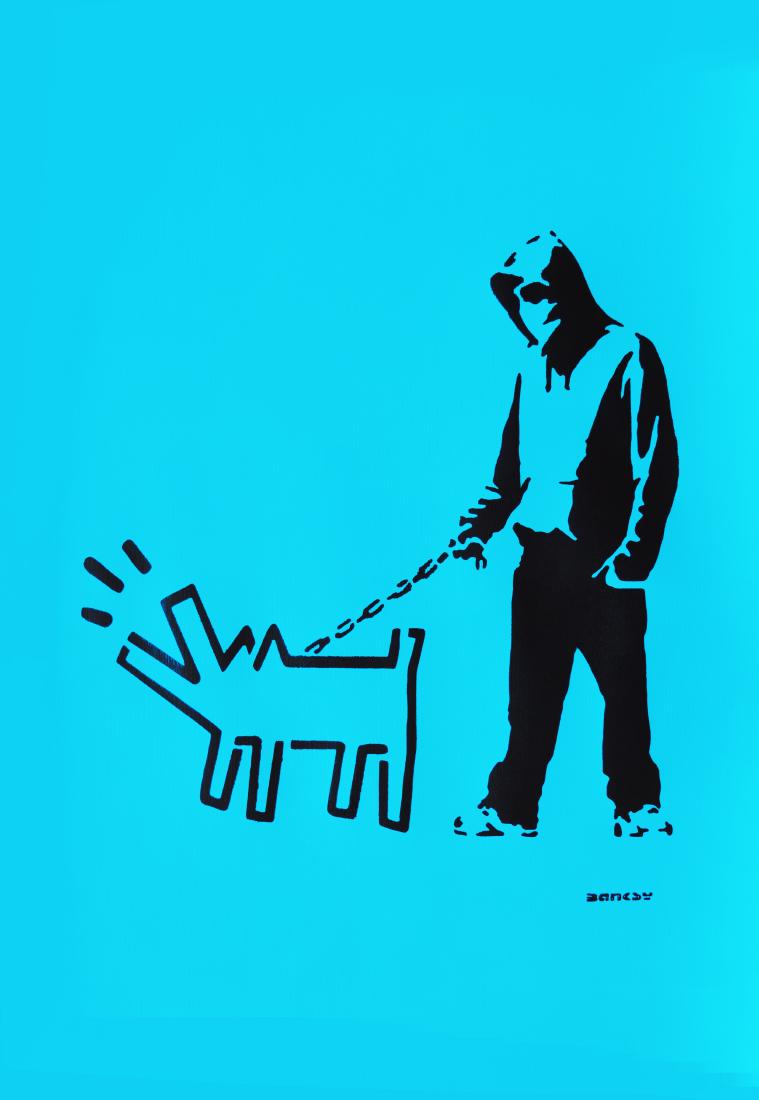 Banksy, After Hoodie & Keith Haring Dog Blue (1 of 2)