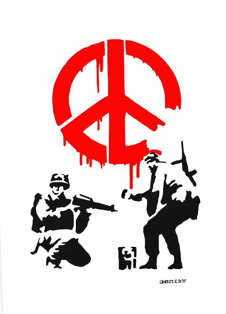 BANKSY, after CND Soldiers Red (1 of 3)