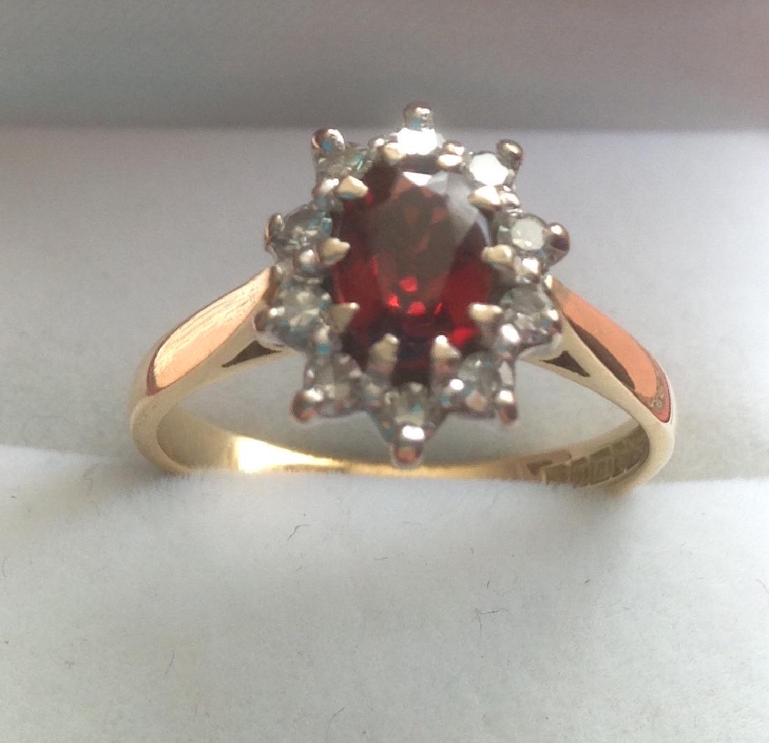18ct Diamond & Garnet Entourage Ring (1 of 7)