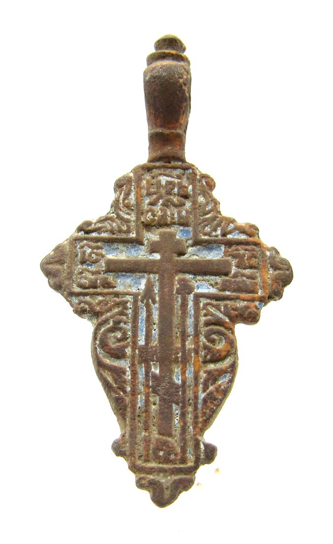 Post Medieval Bronze Cross Pendant (1 of 3)