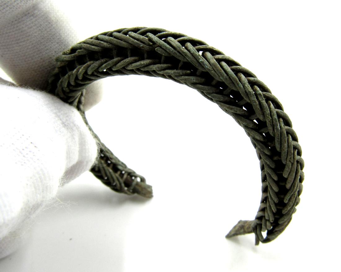 Medieval Viking Era Bronze Fielty Twisted Bracelet (1 of 3)