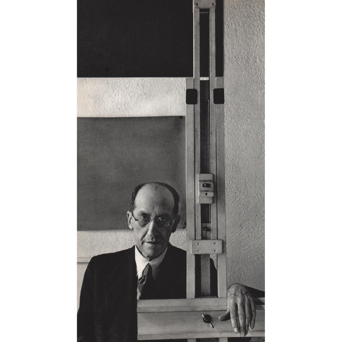 ARNOLD NEWMAN - Piet Mondrian: Artist: ARNOLD NEWMAN Print Title: Piet Mondrian Medium: Sheet-fed Gravure Printing Date: 1960's Printed in Germany Image Size: 6.75 x 11.5 inches Arnold A. Newman (1918-2006) was an American photogra