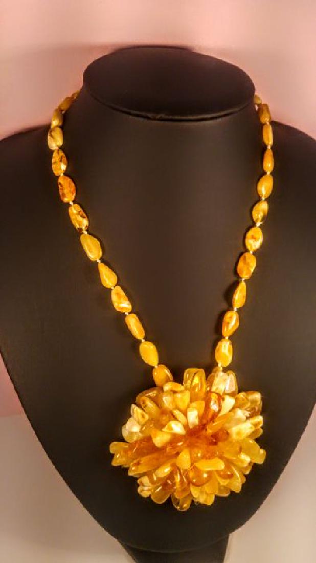 Genuine Royal colour Baltic Amber necklace with (1 of 10)