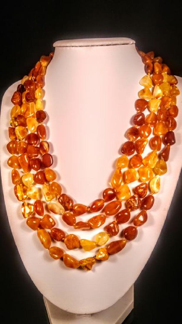 Egg yolk- Royal colour Baltic Amber necklace, length (1 of 10)