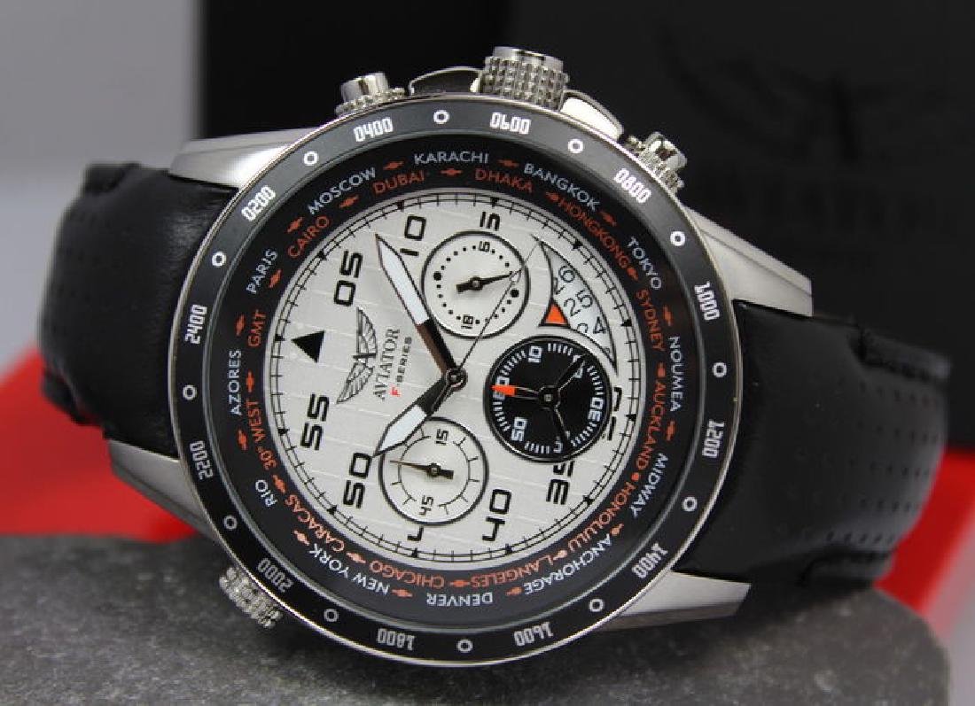 Aviator Mens World Time Chronograph Watch (1 of 2)
