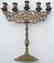 ANTIQUE 19th CENTURY BRONZE CANDELABRUM JUDAICA