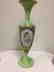 French Green On White Overlay Glass Vase, ca1880