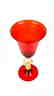 VENETIAN GOBLET RED WITH GOLD 24k - MADE MURANO GLASS - 4