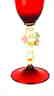 VENETIAN GOBLET RED WITH GOLD 24k - MADE MURANO GLASS - 7